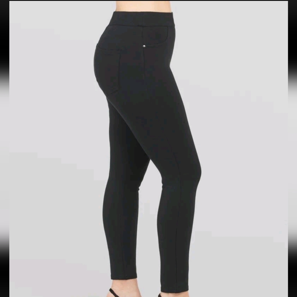 Spanx The Perfect Pant Ankle Pull On Pants Black S/PHigh Rise Pockets Nylon